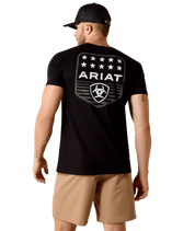 3966 Ariat Men's Stripe Patriotic Badge Short Sleeve T-Shirt