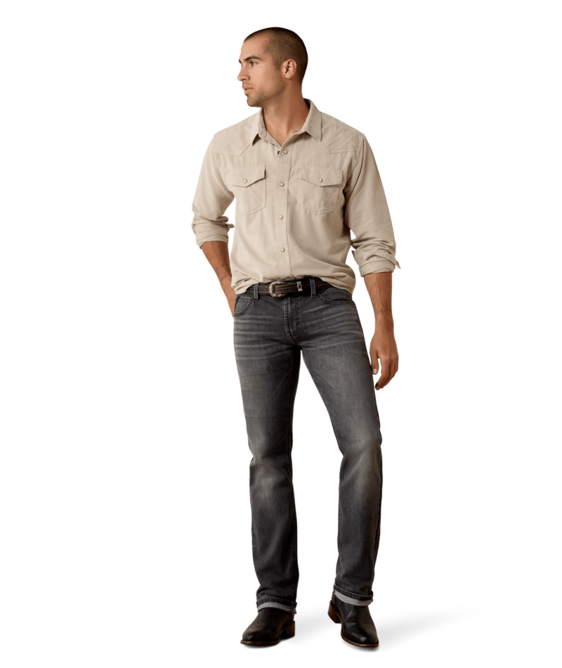 0647 Ariat Men's Handrf Corduroy Fitted Snap Shirt