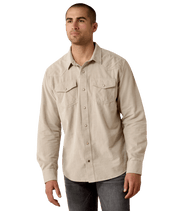 0647 Ariat Men's Handrf Corduroy Fitted Snap Shirt