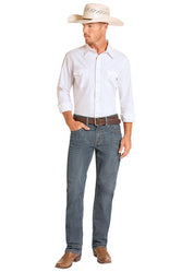 9116 Rock & Roll Men's Bravo Tapered Bootcut Jeans