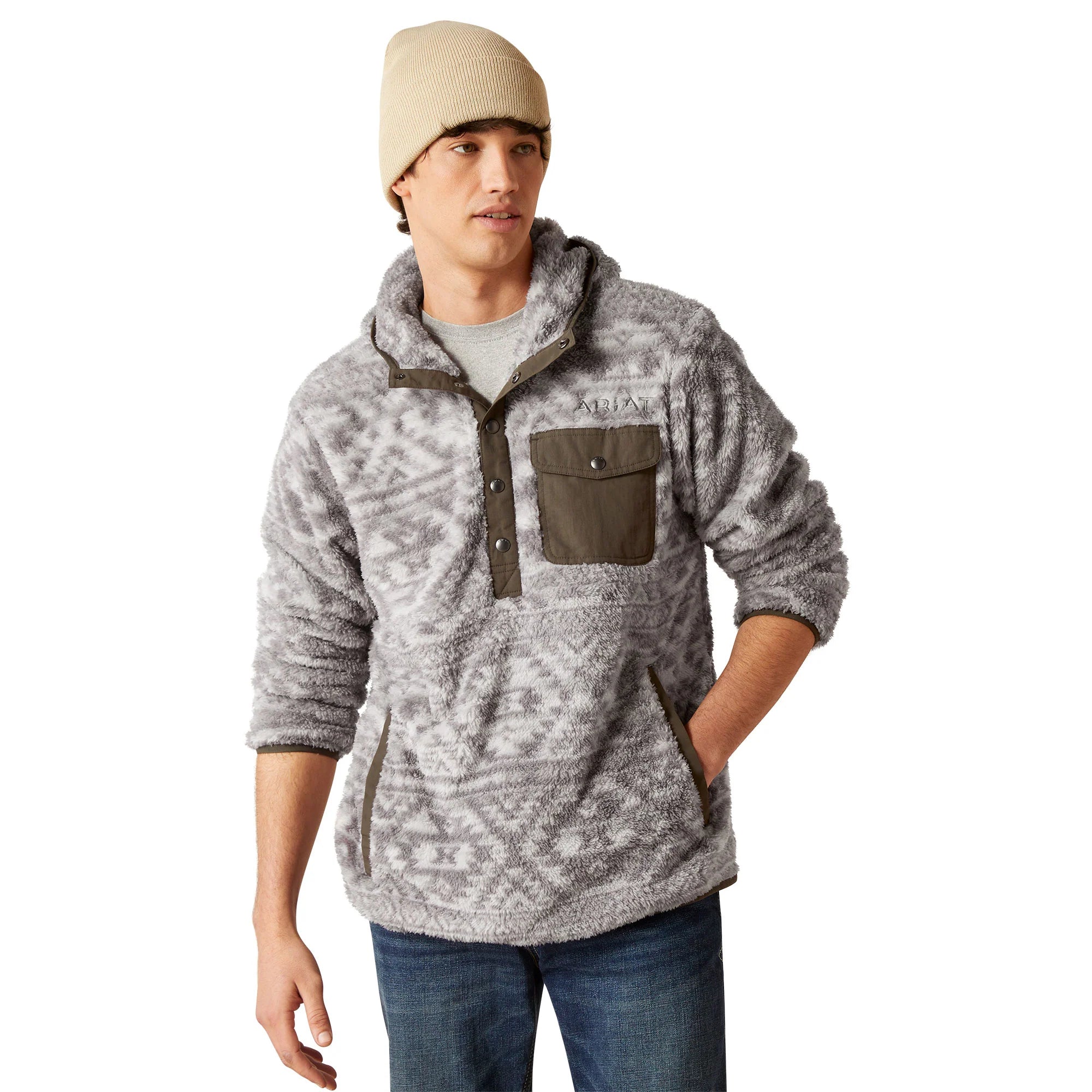 6658 Ariat Men's Polar Bear Fleece Hoodie