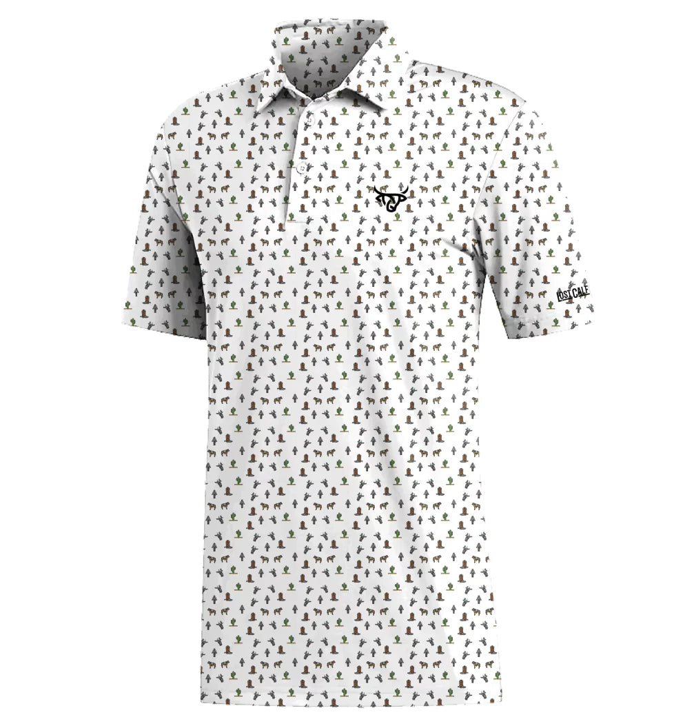 8237 Lost Calf Men's Howdy Performance Polo