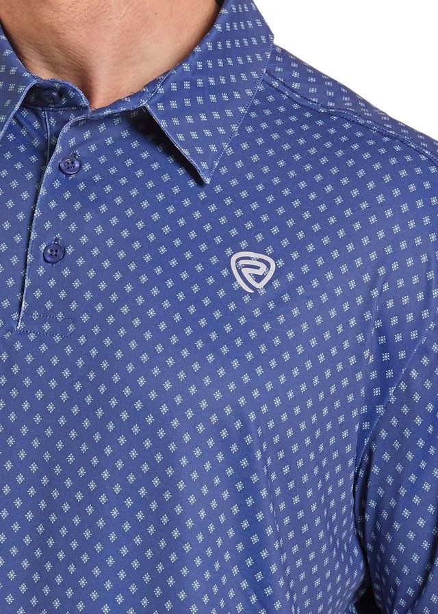 0049 Rock & Roll Men's Micro Geo Printed Polo
