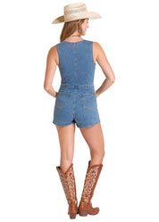 9106 Rock & Roll Ladies Sleeveless Vest Romper