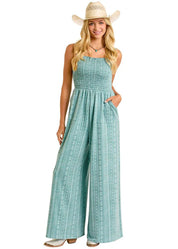 6294 Rock and Roll Ladies Smocked Jumpsuit